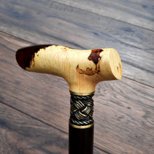 Load image into Gallery viewer, Cane Walking Stick Burl Hybrid Acryl Wood Reed Wooden Walking Cane Sticks Walking Sticks Handcrafted Handmade Cane Exclusive S49