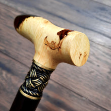 Load image into Gallery viewer, Cane Walking Stick Burl Hybrid Acryl Wood Reed Wooden Walking Cane Sticks Walking Sticks Handcrafted Handmade Cane Exclusive S49