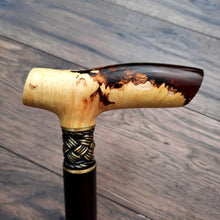 Load image into Gallery viewer, Cane Walking Stick Burl Hybrid Acryl Wood Reed Wooden Walking Cane Sticks Walking Sticks Handcrafted Handmade Cane Exclusive S49