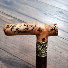 Load image into Gallery viewer, Cane Walking Stick Burl Hybrid Acryl Wood Reed Wooden Walking Cane Sticks Walking Sticks Handcrafted Handmade Cane Exclusive S50