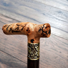 Load image into Gallery viewer, Cane Walking Stick Burl Hybrid Acryl Wood Reed Wooden Walking Cane Sticks Walking Sticks Handcrafted Handmade Cane Exclusive S50