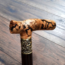 Load image into Gallery viewer, Cane Walking Stick Burl Hybrid Acryl Wood Reed Wooden Walking Cane Sticks Walking Sticks Handcrafted Handmade Cane Exclusive S50