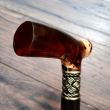 Load image into Gallery viewer, Cane Walking Stick Burl Hybrid Acryl Wood Reed Wooden Walking Cane Sticks Walking Sticks Handcrafted Handmade Cane Exclusive S51