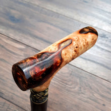 Load image into Gallery viewer, Cane Walking Stick Burl Hybrid Acryl Wood Reed Wooden Walking Cane Sticks Walking Sticks Handcrafted Handmade Cane Exclusive S52