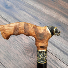 Load image into Gallery viewer, Cane Walking Stick Burl Hybrid Acryl Wood Reed Wooden Walking Cane Sticks Walking Sticks Handcrafted Handmade Cane Exclusive S53