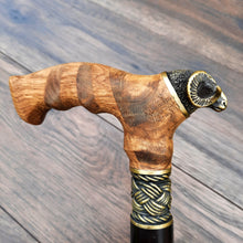 Load image into Gallery viewer, Cane Walking Stick Burl Hybrid Acryl Wood Reed Wooden Walking Cane Sticks Walking Sticks Handcrafted Handmade Cane Exclusive S53