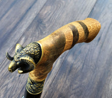 Load image into Gallery viewer, Cane Walking Stick Burl Hybrid Acryl Wood Reed Wooden Walking Cane Sticks Walking Sticks Handcrafted Handmade Cane Exclusive S53