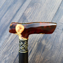Load image into Gallery viewer, Cane Walking Stick Burl Hybrid Acryl Wood Reed Wooden Walking Cane Sticks Walking Sticks Handcrafted Handmade Cane Exclusive S54