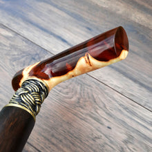 Load image into Gallery viewer, Cane Walking Stick Burl Hybrid Acryl Wood Reed Wooden Walking Cane Sticks Walking Sticks Handcrafted Handmade Cane Exclusive S54