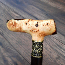 Load image into Gallery viewer, Cane Walking Stick Burl Hybrid Acryl Wood Reed Wooden Walking Cane Sticks Walking Sticks Handcrafted Handmade Cane Exclusive S54