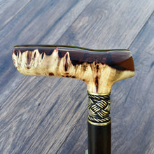 Load image into Gallery viewer, Cane Walking Stick Burl Hybrid Acryl Wood Reed Wooden Walking Cane Sticks Walking Sticks Handcrafted Handmade Cane Exclusive S55
