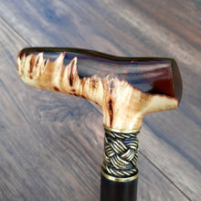 Load image into Gallery viewer, Cane Walking Stick Burl Hybrid Acryl Wood Reed Wooden Walking Cane Sticks Walking Sticks Handcrafted Handmade Cane Exclusive S55