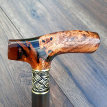 Load image into Gallery viewer, Cane Walking Stick Burl Hybrid Acryl Wood Reed Wooden Walking Cane Sticks Walking Sticks Handcrafted Handmade Cane Exclusive S56