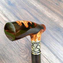 Load image into Gallery viewer, Cane Walking Stick Burl Hybrid Acryl Wood Reed Wooden Walking Cane Sticks Walking Sticks Handcrafted Handmade Cane Exclusive S56