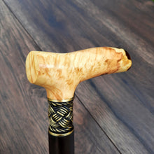 Load image into Gallery viewer, Copy of Cane Walking Stick Burl Hybrid Acryl Wood Reed Wooden Walking Cane Sticks Walking Sticks Handcrafted Handmade Cane Exclusive S57