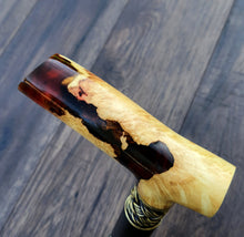 Load image into Gallery viewer, Copy of Cane Walking Stick Burl Hybrid Acryl Wood Reed Wooden Walking Cane Sticks Walking Sticks Handcrafted Handmade Cane Exclusive S57