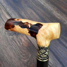 Load image into Gallery viewer, Copy of Cane Walking Stick Burl Hybrid Acryl Wood Reed Wooden Walking Cane Sticks Walking Sticks Handcrafted Handmade Cane Exclusive S57