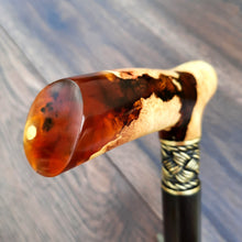 Load image into Gallery viewer, Copy of Cane Walking Stick Burl Hybrid Acryl Wood Reed Wooden Walking Cane Sticks Walking Sticks Handcrafted Handmade Cane Exclusive S57