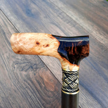 Load image into Gallery viewer, Copy of Copy of Copy of Cane Walking Stick Burl Hybrid Acryl Wood Reed Wooden Walking Cane Sticks Walking Sticks Handcrafted Handmade Cane Exclusive S59