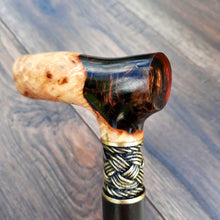 Load image into Gallery viewer, Copy of Copy of Copy of Cane Walking Stick Burl Hybrid Acryl Wood Reed Wooden Walking Cane Sticks Walking Sticks Handcrafted Handmade Cane Exclusive S59