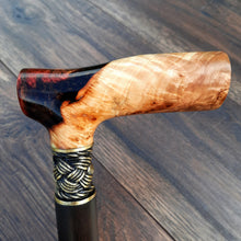 Load image into Gallery viewer, Copy of Copy of Copy of Cane Walking Stick Burl Hybrid Acryl Wood Reed Wooden Walking Cane Sticks Walking Sticks Handcrafted Handmade Cane Exclusive S59