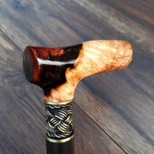 Load image into Gallery viewer, Copy of Copy of Copy of Cane Walking Stick Burl Hybrid Acryl Wood Reed Wooden Walking Cane Sticks Walking Sticks Handcrafted Handmade Cane Exclusive S59