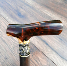 Load image into Gallery viewer, Copy of Copy of Copy of Copy of Cane Walking Stick Burl Hybrid Acryl Wood Reed Wooden Walking Cane Sticks Walking Sticks Handcrafted Handmade Cane Exclusive S60