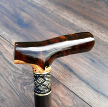 Load image into Gallery viewer, Copy of Copy of Copy of Copy of Cane Walking Stick Burl Hybrid Acryl Wood Reed Wooden Walking Cane Sticks Walking Sticks Handcrafted Handmade Cane Exclusive S60