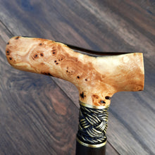 Load image into Gallery viewer, Copy of Copy of Copy of Copy of Cane Walking Stick Burl Hybrid Acryl Wood Reed Wooden Walking Cane Sticks Walking Sticks Handcrafted Handmade Cane Exclusive S60