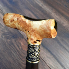 Load image into Gallery viewer, Copy of Copy of Copy of Copy of Cane Walking Stick Burl Hybrid Acryl Wood Reed Wooden Walking Cane Sticks Walking Sticks Handcrafted Handmade Cane Exclusive S60