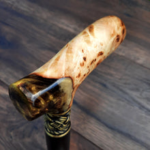 Load image into Gallery viewer, Copy of Copy of Copy of Copy of Copy of Copy of Cane Walking Stick Burl Hybrid Acryl Wood Reed Wooden Walking Cane Sticks Walking Sticks Handcrafted Handmade Cane Exclusive S62