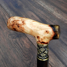 Load image into Gallery viewer, Copy of Copy of Copy of Copy of Copy of Copy of Cane Walking Stick Burl Hybrid Acryl Wood Reed Wooden Walking Cane Sticks Walking Sticks Handcrafted Handmade Cane Exclusive S62