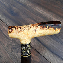 Load image into Gallery viewer, Copy of Copy of Copy of Copy of Copy of Copy of Copy of Cane Walking Stick Burl Hybrid Acryl Wood Reed Wooden Walking Cane Sticks Walking Sticks Handcrafted Handmade Cane Exclusive S63