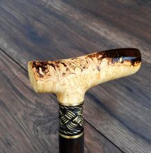 Load image into Gallery viewer, Copy of Copy of Copy of Copy of Copy of Copy of Copy of Cane Walking Stick Burl Hybrid Acryl Wood Reed Wooden Walking Cane Sticks Walking Sticks Handcrafted Handmade Cane Exclusive S63