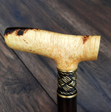 Load image into Gallery viewer, Copy of Copy of Copy of Copy of Copy of Copy of Copy of Cane Walking Stick Burl Hybrid Acryl Wood Reed Wooden Walking Cane Sticks Walking Sticks Handcrafted Handmade Cane Exclusive S63