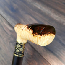 Load image into Gallery viewer, Copy of Copy of Copy of Copy of Copy of Copy of Copy of Cane Walking Stick Burl Hybrid Acryl Wood Reed Wooden Walking Cane Sticks Walking Sticks Handcrafted Handmade Cane Exclusive S63