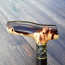Load image into Gallery viewer, Copy of Copy of Copy of Copy of Copy of Copy of Copy of Copy of Cane Walking Stick Burl Hybrid Acryl Wood Reed Wooden Walking Cane Sticks Walking Sticks Handcrafted Handmade Cane Exclusive S64