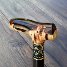 Load image into Gallery viewer, Copy of Copy of Copy of Copy of Copy of Copy of Copy of Copy of Cane Walking Stick Burl Hybrid Acryl Wood Reed Wooden Walking Cane Sticks Walking Sticks Handcrafted Handmade Cane Exclusive S64