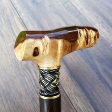 Load image into Gallery viewer, Copy of Copy of Copy of Copy of Copy of Copy of Copy of Copy of Cane Walking Stick Burl Hybrid Acryl Wood Reed Wooden Walking Cane Sticks Walking Sticks Handcrafted Handmade Cane Exclusive S64