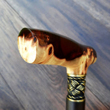 Load image into Gallery viewer, Copy of Copy of Copy of Copy of Copy of Copy of Copy of Copy of Cane Walking Stick Burl Hybrid Acryl Wood Reed Wooden Walking Cane Sticks Walking Sticks Handcrafted Handmade Cane Exclusive S64