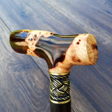 Load image into Gallery viewer, Copy of Copy of Copy of Copy of Copy of Copy of Copy of Copy of Copy of Cane Walking Stick Burl Hybrid Acryl Wood Reed Wooden Walking Cane Sticks Walking Sticks Handcrafted Handmade Cane Exclusive S65