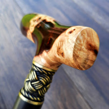 Load image into Gallery viewer, Copy of Copy of Copy of Copy of Copy of Copy of Copy of Copy of Copy of Cane Walking Stick Burl Hybrid Acryl Wood Reed Wooden Walking Cane Sticks Walking Sticks Handcrafted Handmade Cane Exclusive S65