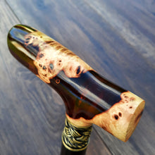 Load image into Gallery viewer, Copy of Copy of Copy of Copy of Copy of Copy of Copy of Copy of Copy of Cane Walking Stick Burl Hybrid Acryl Wood Reed Wooden Walking Cane Sticks Walking Sticks Handcrafted Handmade Cane Exclusive S65