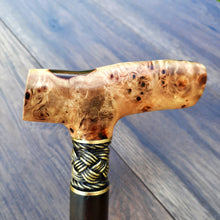 Load image into Gallery viewer, Copy of Copy of Copy of Copy of Copy of Copy of Copy of Copy of Copy of Cane Walking Stick Burl Hybrid Acryl Wood Reed Wooden Walking Cane Sticks Walking Sticks Handcrafted Handmade Cane Exclusive S65