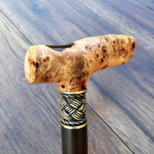 Load image into Gallery viewer, Copy of Copy of Copy of Copy of Copy of Copy of Copy of Copy of Copy of Cane Walking Stick Burl Hybrid Acryl Wood Reed Wooden Walking Cane Sticks Walking Sticks Handcrafted Handmade Cane Exclusive S65