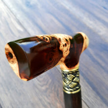 Load image into Gallery viewer, Copy of Copy of Copy of Copy of Copy of Copy of Copy of Copy of Copy of Cane Walking Stick Burl Hybrid Acryl Wood Reed Wooden Walking Cane Sticks Walking Sticks Handcrafted Handmade Cane Exclusive S65