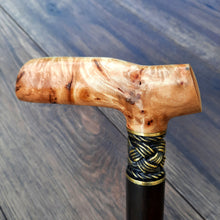 Load image into Gallery viewer, Copy of Copy of Copy of Copy of Copy of Copy of Copy of Copy of Copy of Copy of Cane Walking Stick Burl Hybrid Acryl Wood Reed Wooden Walking Cane Sticks Walking Sticks Handcrafted Handmade Cane Exclusive S66