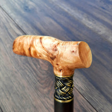 Load image into Gallery viewer, Copy of Copy of Copy of Copy of Copy of Copy of Copy of Copy of Copy of Copy of Cane Walking Stick Burl Hybrid Acryl Wood Reed Wooden Walking Cane Sticks Walking Sticks Handcrafted Handmade Cane Exclusive S66