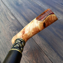 Load image into Gallery viewer, Copy of Copy of Copy of Copy of Copy of Copy of Copy of Copy of Copy of Copy of Cane Walking Stick Burl Hybrid Acryl Wood Reed Wooden Walking Cane Sticks Walking Sticks Handcrafted Handmade Cane Exclusive S66