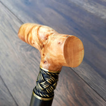 Load image into Gallery viewer, Copy of Copy of Copy of Copy of Copy of Copy of Copy of Copy of Copy of Copy of Cane Walking Stick Burl Hybrid Acryl Wood Reed Wooden Walking Cane Sticks Walking Sticks Handcrafted Handmade Cane Exclusive S66